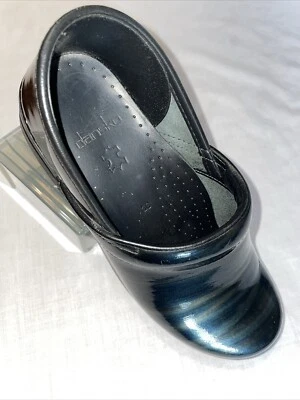 Dansko Work Clogs Womens Size 38 U.S. 7 M Blue Black Leather Nursing Hospital - Image 1 of 4