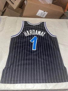 AUTHENTIC Penny Hardaway Champion JERSEY Mens 48 Orlando Magic Black Clean Gold - Picture 1 of 11