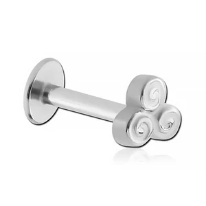 Micro labret acier Triskel - Imagen 1 de 2