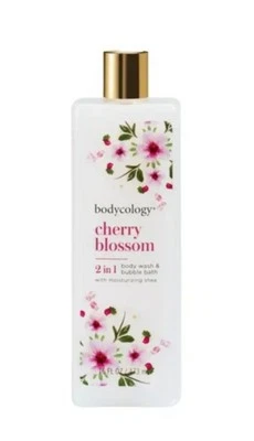 Bodycology ~ Cherry Blossom 2 en 1 jabón corporal y baño de burbujas con karité ~ 16 fl oz Foto 1 de 2