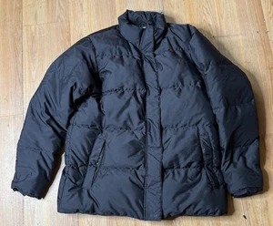 LL Bean Damengröße Large schwarze gefütterte Gänsedaunenjacke Mantel - Bild 1 von 6