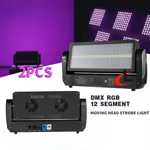 2PCS DMX512 300W LED Strobe Light RGB+W 12+12 section Atomic flash stage light - Picture 1 of 8