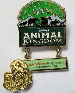 Disney WDI 50th Anniversary Animal Kingdom Gold Dangle Pin - Picture 1 of 2