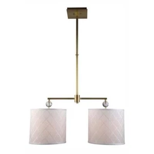 Elegant Lighting Gemma 12" 2 Light Pendant Lamp in Burnished Brass - Picture 1 of 1