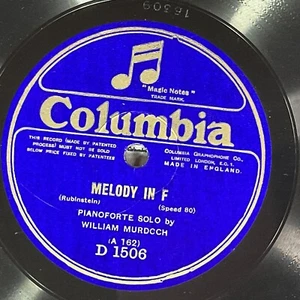 Pianoforte Solo by William Murdoch, 78 RPM Record, Melody in F/Arabesque in E - Picture 1 of 4