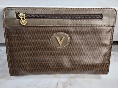 Bolso Clutch VALENTINO Mario V Cuero PVC Marrón Foto 1 de 4