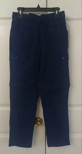 NWT Eddie Bauer size 10/12 Youth Boy's Convertible Pants Shorts Navy Blue - Picture 1 of 6
