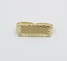 10k Yellow Gold Nugget Two Finger Men's Ring Diamond Cut Design Double ...