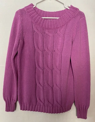 Suéter Pullover IZOD Talla M Púrpura - Tejido de Cesta Delantero Foto 1 de 3