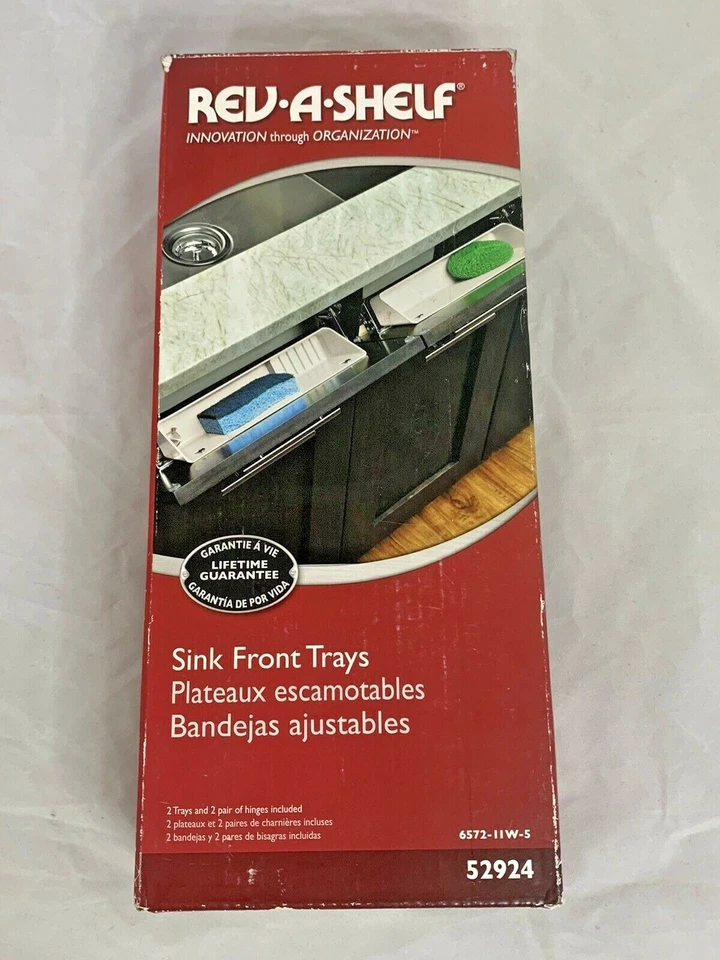 NUEVO EN CAJA Rev A Estante Fregadero Bandejas Frontales 52924 6572-IIW-5 Fregadero de Cocina Organización Foto 1 de 4