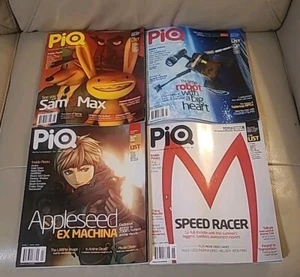 4 PIQ MAGAZINE LOT 1-4 APRIL MAY JUNE JULY 2008 EX MSam & Max Speed Racer Wall-E - Picture 1 of 2