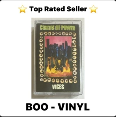 Circus Of Power - Vices - 1990 Cassette Tape Heavy Metal EX / VG+ - Image 1 of 4