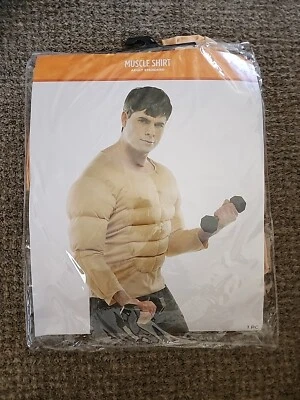 Camisa Musculosa Culturista Atleta Luchador Vestir Halloween Adulto 42" Disfraz  Foto 1 de 4