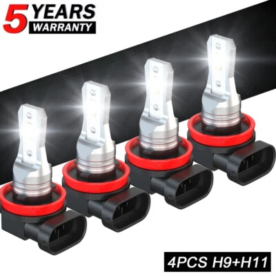 For Buick Allure 2005-2010 H9+H11+H11 LED Headlight Hi/Lo Beam+Fog Light Bulbs - Image 1 of 4