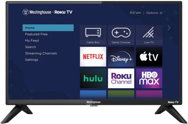 Westinghouse WR24HX2210 24" 720p LED Smart TV - Black