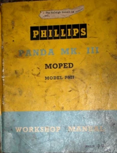 PHILLIPS PANDA MK III MOPED MODEL PM1 WORKSHOP MANUAL (GENUINE MANUAL) - Picture 1 of 1