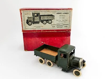 Camión del ejército Britains LTD #1335 volquete de 6 ruedas MADERA SEGUNDA GUERRA MUNDIAL con caja años 40 ¡EXCELENTE! #V72 Foto 1 de 4
