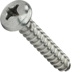 #4 Phillips Pan Head Sheet Metal Screws Self Tapping Stainless Steel All Lengths - Picture 1 of 90