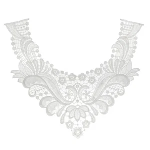 Vintage hohle Blumen Blatt Ausschnitt Kragen Einsatzkragen Kleid Dekor hot - Picture 1 of 6