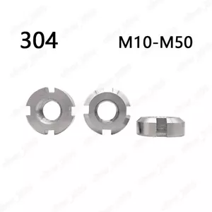 304 Edelstahl Runde Schlitzmuttern M10 M12 M14 M16 M18 M20 M22 M24 M30-M50 - Bild 1 von 7