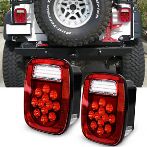 2X Universal Truck Boat 39 LED Stud Mount Combination Stop Turn Tail Light Lamp