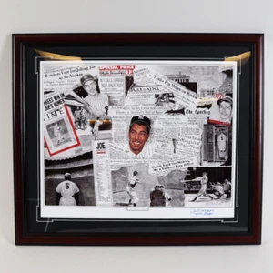Joe DiMaggio Signed Print Display Legacy Yankees Robert Stephen Simon - COA JSA - Picture 1 of 5