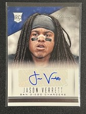 2014 Panini Prestige Extra Points Blue Signatures Jason Verrett Rookie Auto RC