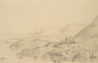 E. HILDEBRANDT (*1817), Giant's Causeway, Nordirland,  1847, Bleistift Romantik