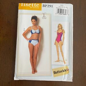 Butterick Sewing Pattern BP291 Misses Women's Swimsuit & Bikini Size 4-12 Uncut