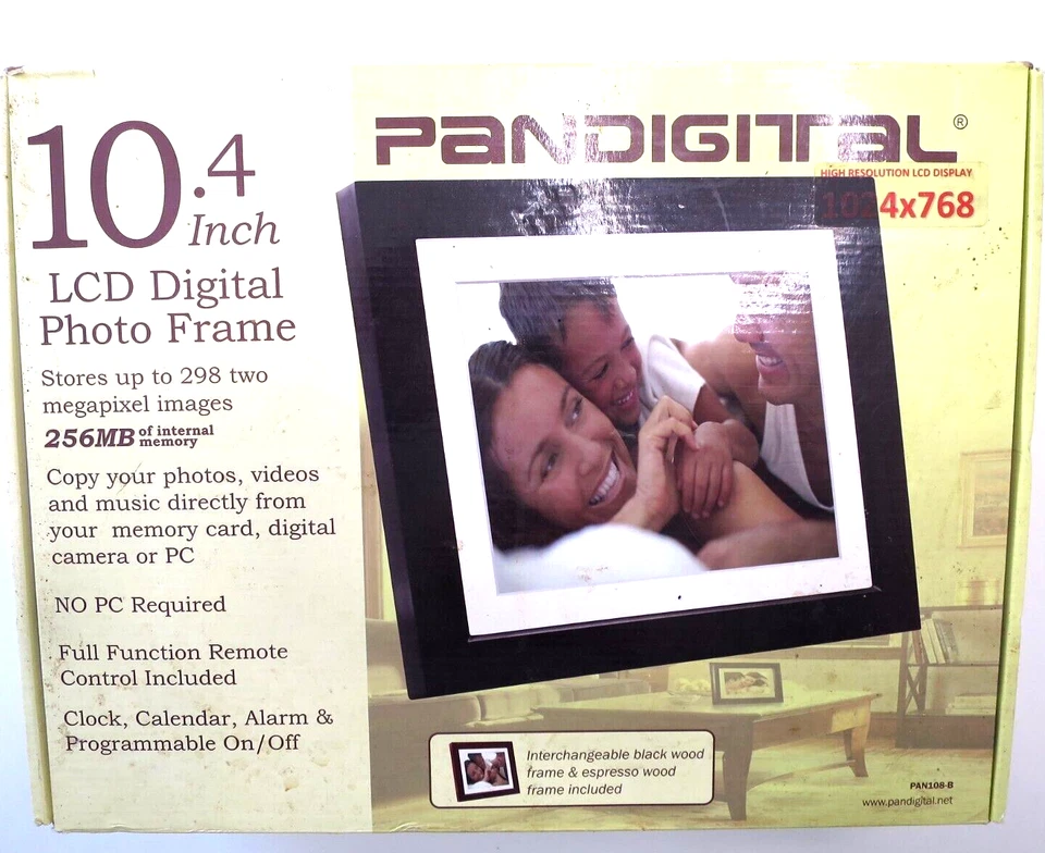 Pandigital PAN104-B 10.4” LCD Digital Photo Frame & Remote  NO COMPUTER REQUIRED - Image 1 of 4