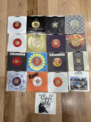Lot (17) 45 Rpm Vinyl Record-Beatles, Dylan, Elvis, Eagles, Queen and way more! - Image 1 of 4