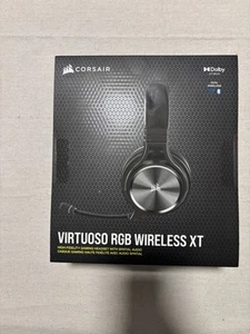 Corsair Virtuoso RGB Wireless XT Gaming Headset Black Brand New - Picture 1 of 6