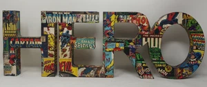 Marvel Comics Superhero Wall Plaque Art Decor HERO Logo Sign 18" - Picture 1 of 10