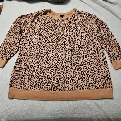 Torrid Ultra Soft Fleece Leopard Raglan Sweatshirt Sz 2XL #A50305 - Image 1 of 4