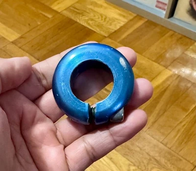 Abrazadera de tija de sillín Hutch años 80 primera generación azul año Trick Star Hollywood BMX Foto 1 de 4