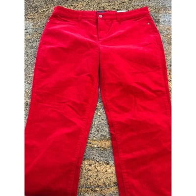 NWT Talbots Simply Flattering 5-Pocket Straight Leg Corduroy Pants Red Size 14 - Image 1 of 4