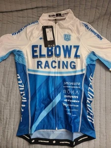 *NEW* ELBOWZ Racing Cycling Team Race Short Sleeve Jersey HYPERTHREADS Small S - Picture 1 of 5