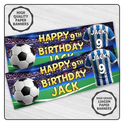 Banner de aniversário de futebol personalizado qualquer nome idade time - festa infantil personalizada 9 - Imagem 1 de 4