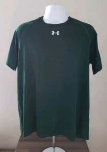UNDER ARMOUR Heat Gear Green Large L Lg TShirt Tee Kempsville Building Materials - Picture 1 of 3