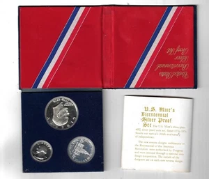 LOT 3 Silver Coins United States Year Set Proof Booklet Us Mint Bicentennial # - Picture 1 of 2