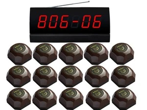 SINGCALL Bezprzewodowy system wywołujący serwis do wyświetlacza Cinema Table Pager 15 dzwonków - Zdjęcie 1 z 10