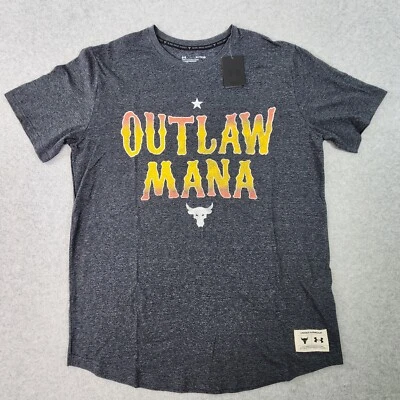 Camisa Under Armour Project Rock Para Hombre Talla XL Outlaw Mana Gris Jaspeado Foto 1 de 4