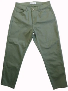 SUZANNE GRAE mid rise stretch sage green 7/8 crop jeans 10 x 25 as new! - Picture 1 of 7
