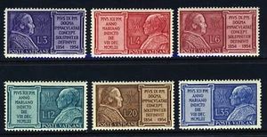 VATICAN CITY . 1954 Marian Year (176-181) . Mint Never Hinged - Picture 1 of 1