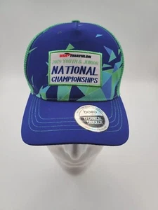 Cappello USA Triathlon Trucker Natl Champs Snapback Mesh 2019 Boco Gear blu verde  - Foto 1 di 6