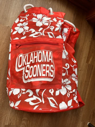 Oklahoma OU Sooners plastic drawstring tote Cover