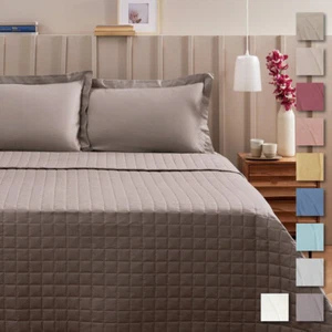 Trapuntino Raso di Zucchi tinta unita per letto Matrimoniale due piazze R538 - Foto 1 di 21