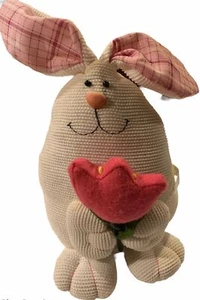 Conejito de Pascua Decorativo Parte Inferior Pesada Posable Rosa Orejas Primavera Pascua - Imagen 1 de 3