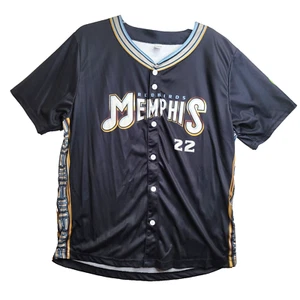 Memphis Redbirds 22 Grizzlies City Edition SGA Black Baseball Jersey Mens XL-NEW - Picture 1 of 9
