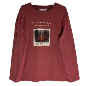 Zara Kids New York Grafik Tee T-Shirt Langarm Rundhals Jungen Größe 9 - Bild 1 von 5
